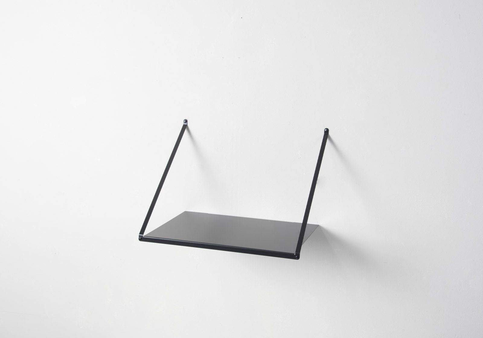 Sale Hanging Wall Shelf 50 x 35 cm Black Steel