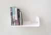 Étagère pour livres - 45 x 25 cm - Acier Blanc Étagère livre - 4