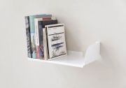 Wall Bookshelf 45 x 25 cm - White Steel Bookshelves - 1