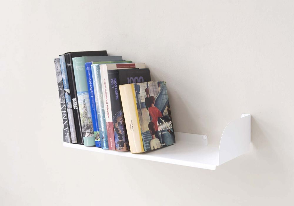 Étagère pour livres - 60 x 25 cm - Acier Blanc Étagère livre - 1
