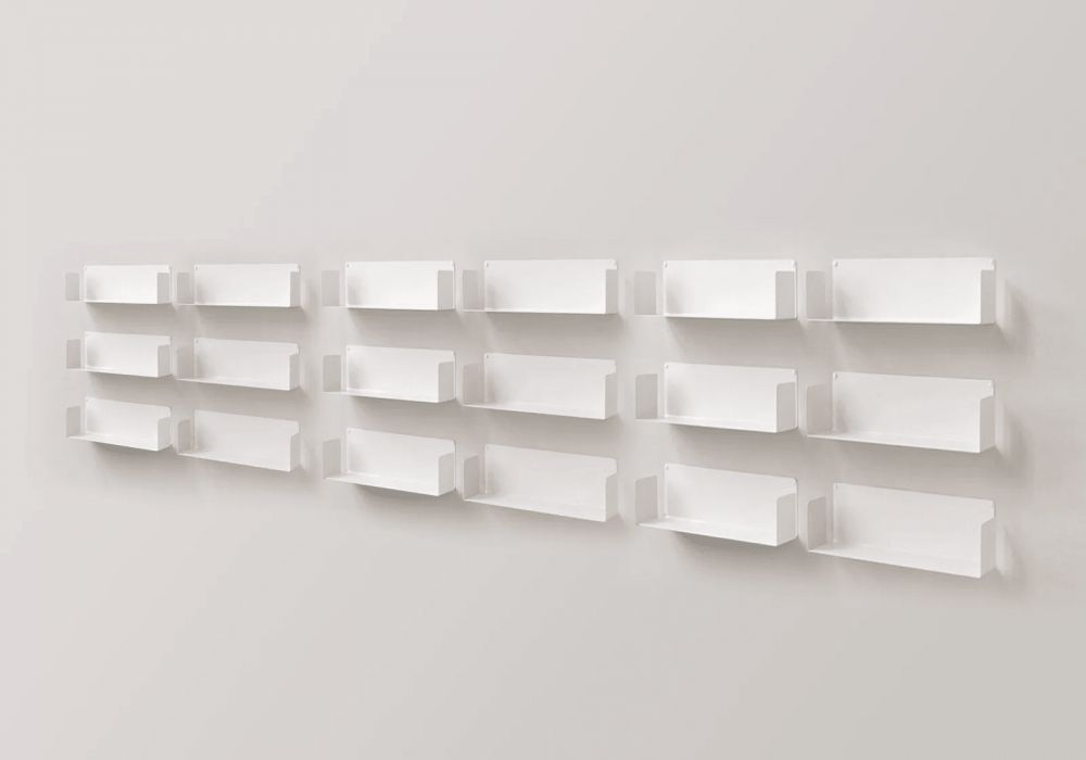 Floating shelves 17,71 inches - Set of 24 - White Floating Shelves - 1