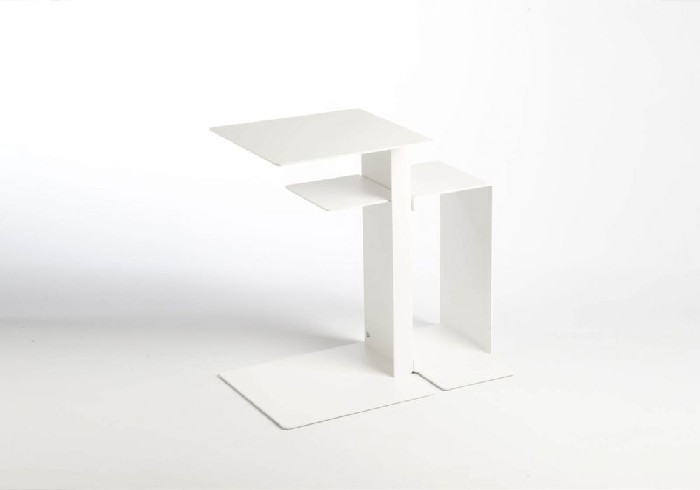 D pour table d’appoint - Blanc Modules Bibliothèque - 1