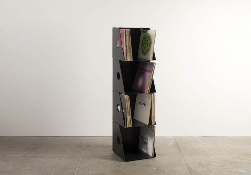 Vinyl record storage - Metal Black - 4 levels Vinyl Record Storage - 4