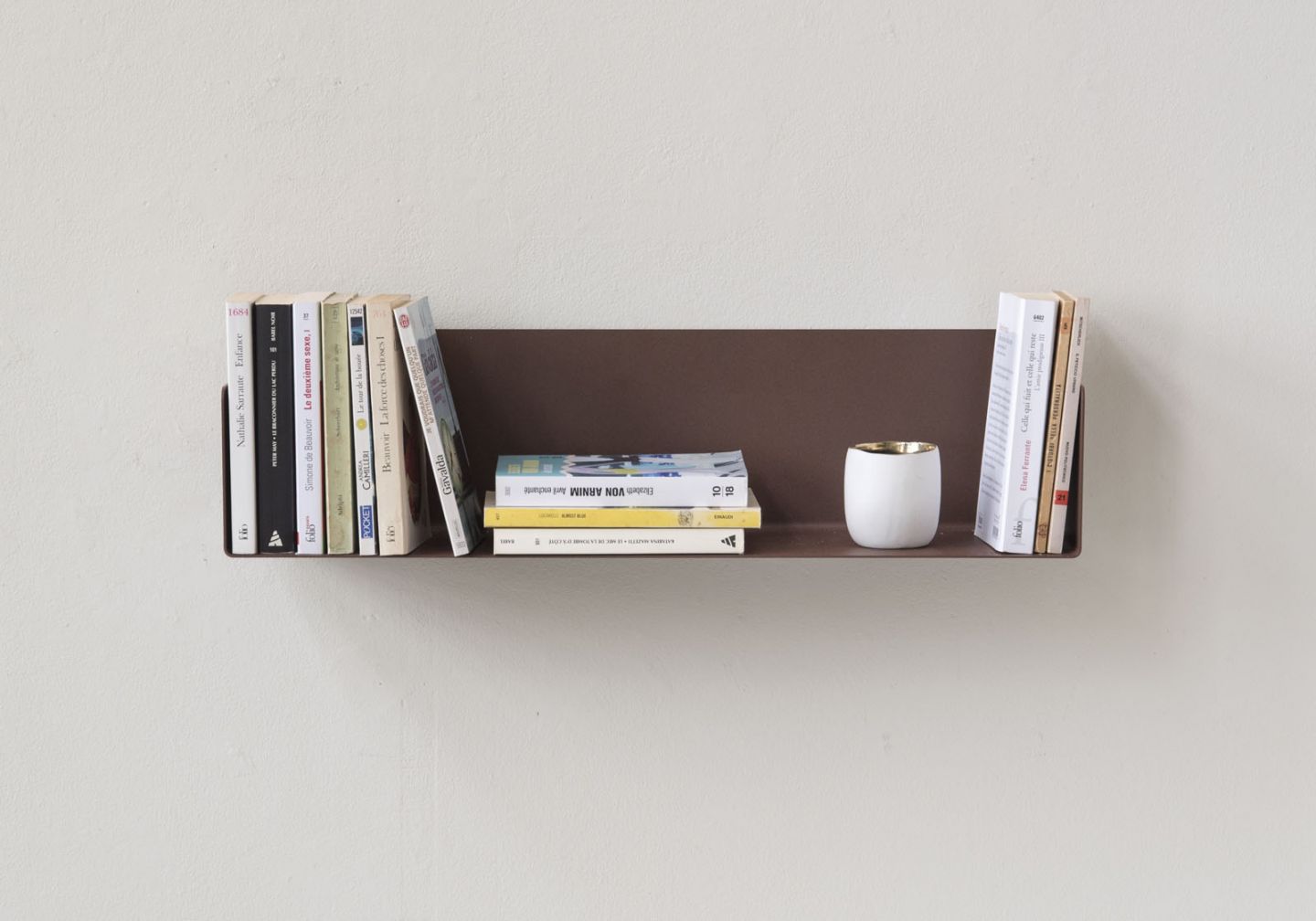 Buy Floating shelf rust colour 60 x 15 cm