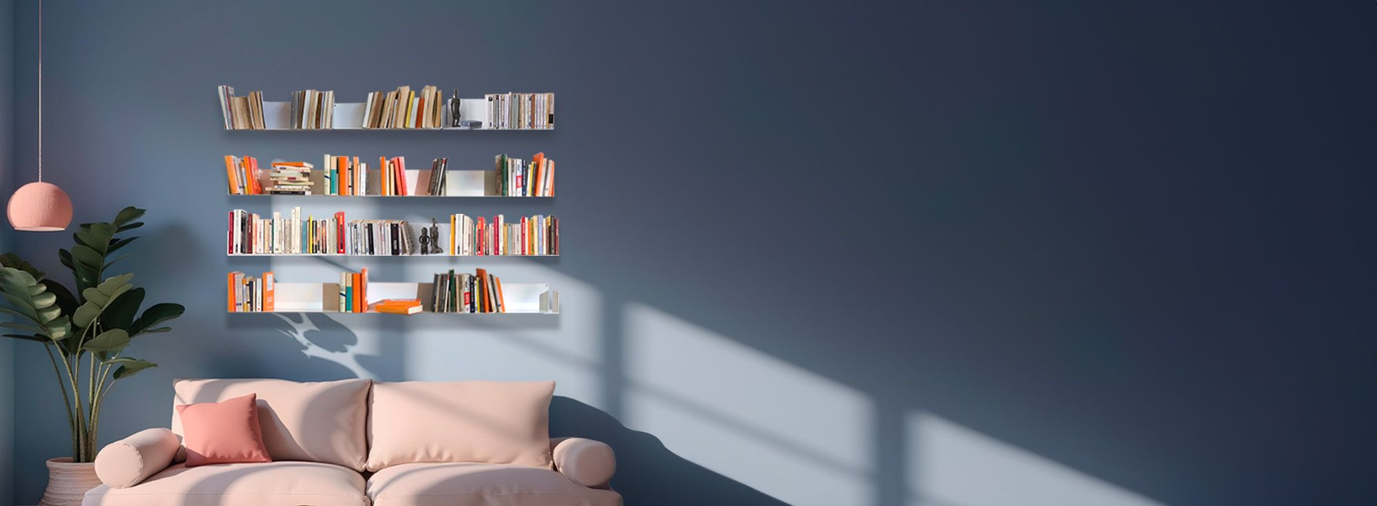 Verwandeln Sie Ihre Wand in ein Bücherregal
